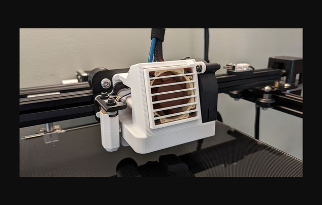 ender 5 compact satsana remix +bltouch 5015 fan by quill g download free stl model printablescom 3d models printers creality parts & upgrades upgrade duct 3d print model - Mito3D