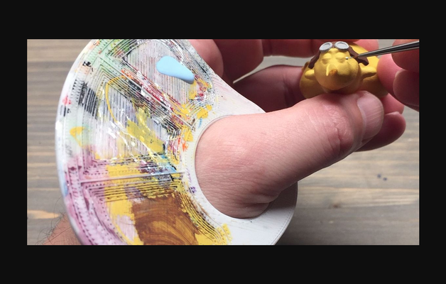 chiquita pintar paleta by francotiradormcfergan descargar gratis stl modelo imprimibles com 3d modelos pasatiempo hacedores herramientas herramienta pintura 3d print model - Mito3D