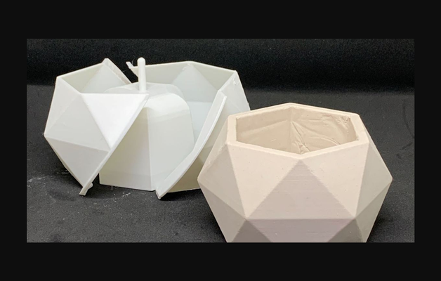 3d yazdır kalıp modern geometrik bitki tencere drenaj by megart3d indir bedava stl model basılabilirler com modeller ev halkı dekor vazo ekici minimalist saksısı 3d print model - Mito3D