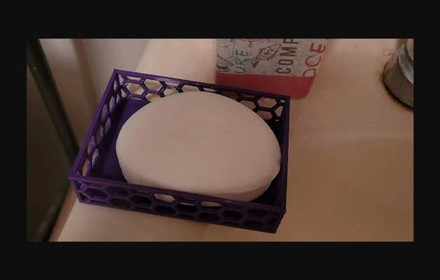 altıgen desen sabun tabak by gptia indir bedava stl model basılabilirler com 3d modeller ev halkı banyo mutfak tinkercad 3d print model - Mito3D