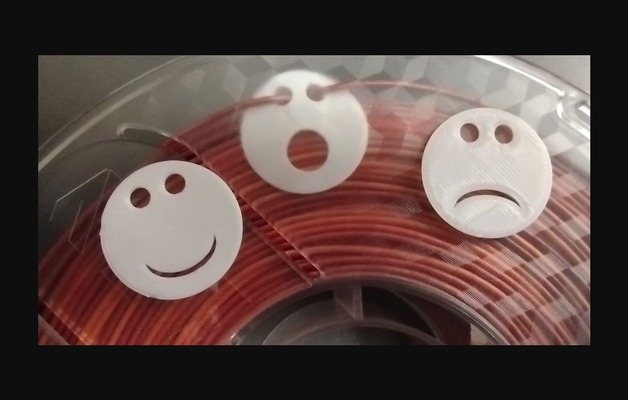 fili motes emoti clips filament clip by grenze download frei stl modell druckbares 3d modelle drucker zubehör filamentclip smiley emoticon 3d print model - Mito3D