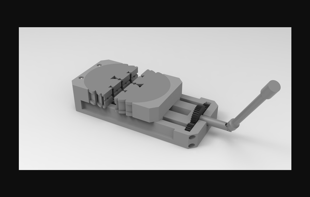 fractale vice by wtr télécharger libre stl modèle imprimables com 3d modèles loisir fabricants mécanique pièces mouvement serrer benchvise 3d print model - Mito3D