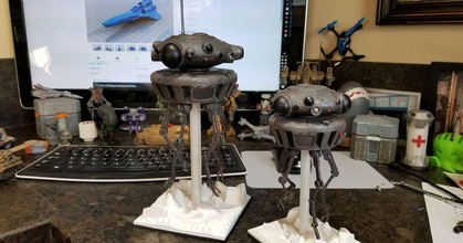 imperial probe droid - probot al mon download free stl model printablescom 3d models toys & games action figures statues hoth ice robot 3d print model - Mito3D
