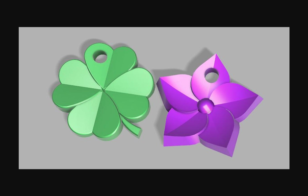 clover blossom keychain by stwebster download free stl model printablescom 3d models fashion accessories cherry thingiverse 4leafclover 3d print model - Mito3D
