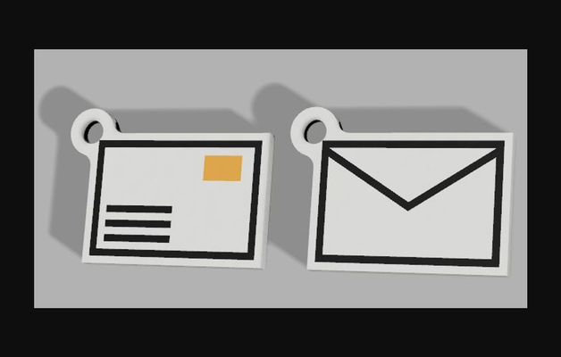 renkli posta kutusu anahtarlık by stwebster indir bedava stl model basılabilirler com 3d modeller ev halkı ekipman mektup şeytani 3d print model - Mito3D