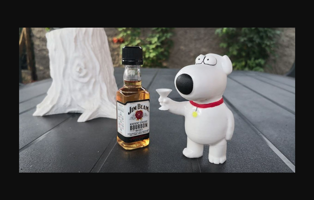 brian griffon by stwebster télécharger libre stl modèle imprimables com 3d modèles gadgets personnage chien dessin animé animal figurine 3d print model - Mito3D