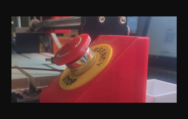 3018 emergency stop button mount by fpbandit download free stl model printablescom 3d models hobby & makers ideas cnc 3018pro 3d print model - Mito3D