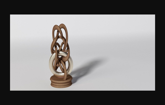 figura infinito escultura by corcel descargar gratis stl modelo imprimibles com 3d modelos arte diseño esculturas decoración trofeo 3d print model - Mito3D