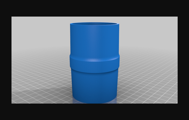 25 dust collection - m-m coupler by louisblevine download free stl model printablescom 3d models hobby & makers ideas thingiverse dustcollector fitting 3d print model - Mito3D