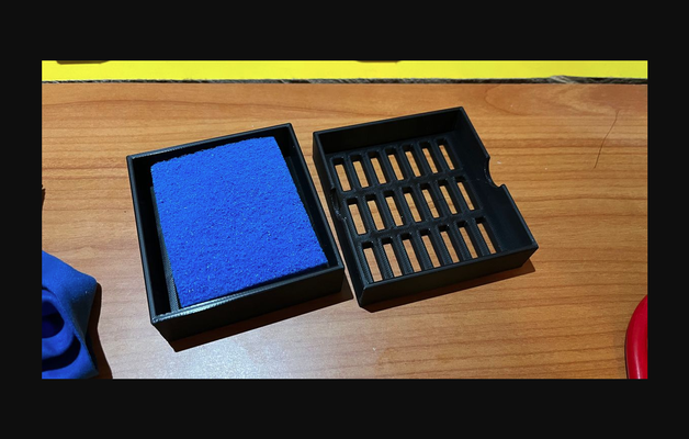 aerated sponge travel box by ninjazzy download free stl model printablescom 3d models household kitchen holes spongeholder 3d print model - Mito3D