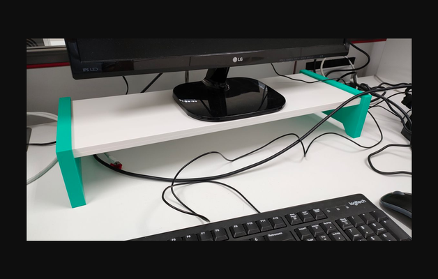 moniteur riser adaptateur ikea burhult étagère by mcarri télécharger libre stl modèle imprimables com 3d modèles ménage bureau 3d print model - Mito3D