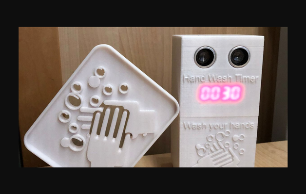 soap dish hand wash timer by awsw download free stl model printablescom 3d models household bathroom arduino ultrasonic 3d print model - Mito3D