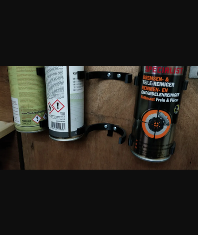 spray può parete clip by suo fan scarica gratuito stl modello printables com 3d modelli passatempo creatori organizzatori wall mount montaggio bombola porta ' 3d print model - Mito3D