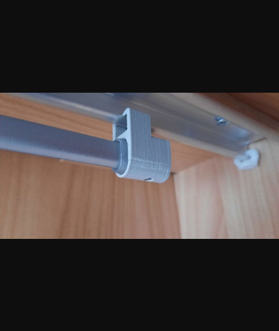 caravan curtain rod adapter by ender download free stl model printablescom 3d models household house equipment wohnwagen vorhang 3d print model - Mito3D