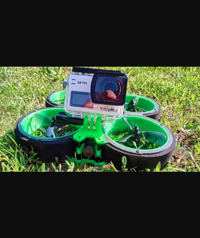 grün hornisse aktion kamera halter unterstützung by hygienisch download frei stl modell druckbares 3d modelle hobby macher rc robotik gopro quadcopter fpv thingiverse actionkamera 3d print model - Mito3D