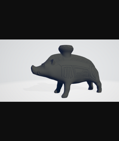antiguo jabali florero by sci3d descargar gratis stl modelo imprimibles com 3d modelos arte diseño esculturas escanear envase cerdo buque 3d print model - Mito3D