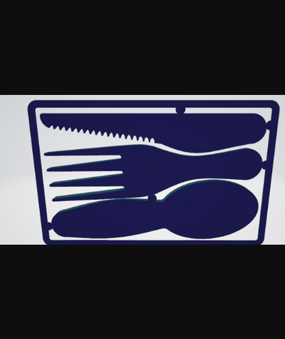 campeggio posate by sci3d scarica gratuito stl modello printables com 3d modelli domestico cucina coltello cucchiaio forchetta 3d print model - Mito3D
