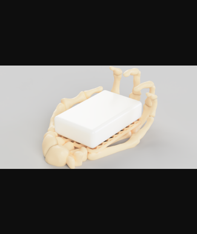 skelett hand seife gericht by leton download frei stl modell druckbares 3d modelle haushalt badezimmer seifenschale 3d print model - Mito3D