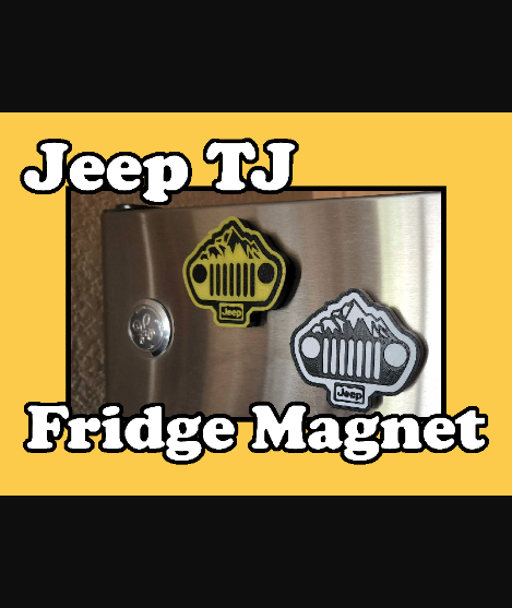 jeep tj fridge magnet by iqless download free stl model printablescom 3d models household home decor fridgemagnet 3D print model - Mito3D