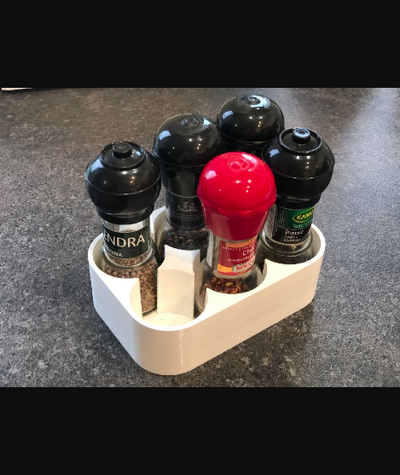 spices grinder organizer - 6 pack by gp download free stl model printablescom 3d models household kitchen 3d print model - Mito3D