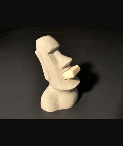 moai seife halter unterstützung by lobocnc download frei stl modell druckbares 3d modelle haushalt badezimmer seifen seifenschale 2 3d print model - Mito3D