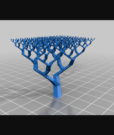récursif arbre openscad by ouvrecaddad télécharger libre stl modèle imprimables com 3d modèles apprentissage objets récursivité 3d print model - Mito3D