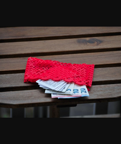 kettenhemd brieftasche single drucken by sonnenschein download frei stl modell druckbares 3d modelle mode zubehör stoff tasche textil 3d print model - Mito3D