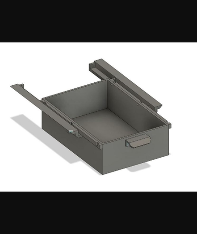drawer - generic simple undertable by wikizell download free stl model printablescom 3d models household office organizer deskorganizer thingiverse 3d print model - Mito3D
