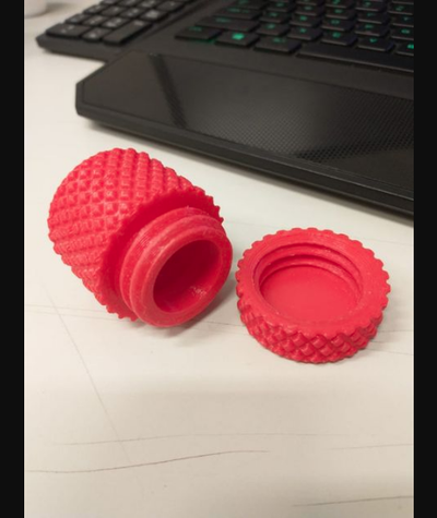 knurled container by ezequiel download free stl model printablescom 3d models printers accessories tool case hand 3dprinting 3d print model - Mito3D