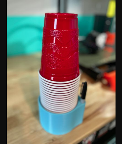 solo cup dispenser by tgibson download free stl model printablescom 3d models household kitchen holder party cups 3d print model - Mito3D