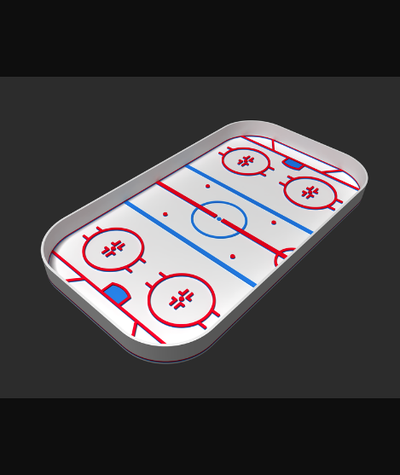 hockey rink soap dish by rorys3d download free stl model printablescom 3d models household bathroom colorchange ice 1 3d print model - Mito3D