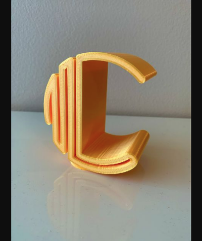 ondulato lettera c by arte g scarica gratuito stl modello printables com 3d modelli design disegni 3d print model - Mito3D