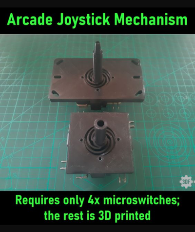 arcade joystick mechanism - 3d printed by 3dfreeman download free stl model printablescom models gadgets assembly thingiverse 3d print model - Mito3D