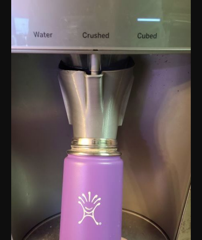 fridge ice funnel magnitized hydro flask & ice-water combo by djmac download free stl model printablescom 3d models household kitchen refrigerator hydroflask thingiverse 3d print model - Mito3D