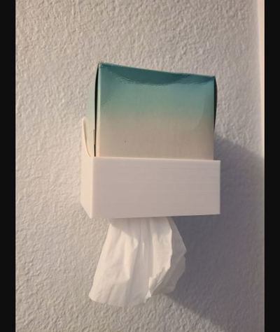 tissue box wall hanger remix dual size capable by djmac download free stl model printablescom 3d models household office thingiverse kleenex 3d print model - Mito3D