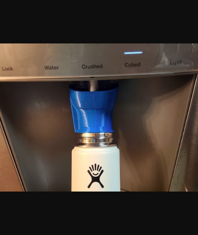 eis trichter hydroflasklask magnet slot kühlschrank trennen wasser spender by abonnieren download frei stl modell druckbares 3d modelle haushalt küche thingiverse kühlschrankmagnet 3d print model - Mito3D