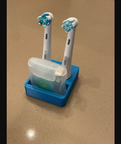 oral-b io brush head holder by sortega download free stl model printablescom 3d models household bathroom oralb toothbrushholder floss electrictoothbrush cocofloss 3d print model - Mito3D