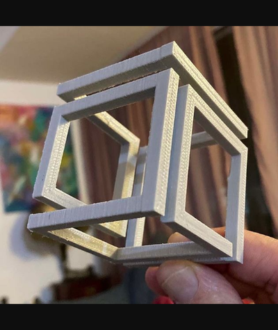 impossible cube by rubenzilzer download free stl model printablescom 3d models art & design sculptures thingiverse 3d print model - Mito3D