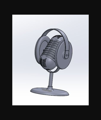 classic microphone headphone by rubenzilzer download free stl model printablescom 3d models world & scans people miniature 3dmodel thingiverse mic 3d print model - Mito3D
