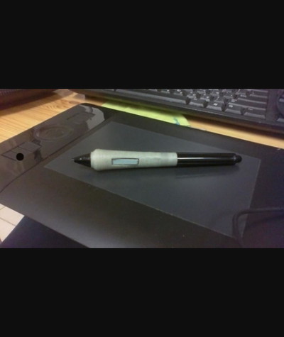 wacom intuos pen grip by rubenzilzer download free stl model printablescom 3d models gadgets portable devices thingiverse 3d print model - Mito3D