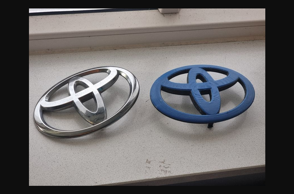 toyota aygo logo replacement by voxel3d nederland download free stl model printablescom 3d models hobby & makers automotive toyotaaygo 3d print model - Mito3D