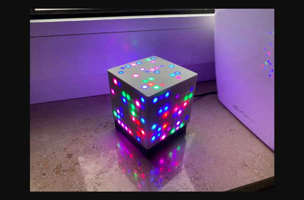 led matrix cube by hasenpups download free stl model printablescom 3d models hobby & makers electronics esp8266 ws2812b wled 3d print model - Mito3D