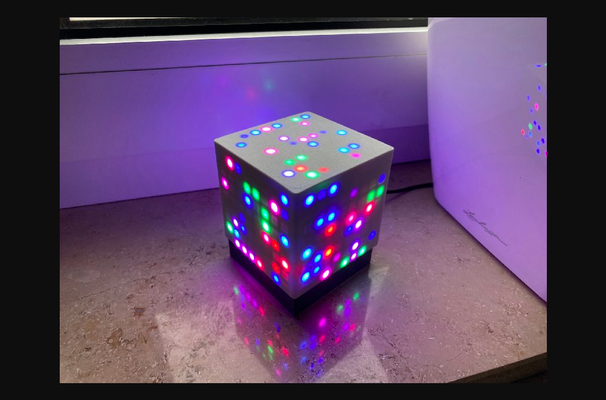 guidato matrice cubo by hasenpups scarica gratuito stl modello printables com 3d modelli passatempo creatori elettronica esp8266 ws2812b wled 3d print model - Mito3D