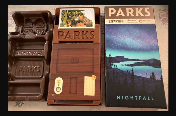 parks nightfall by javier m g printables store 3d models toys & games board organizer boardgames boardgame insert boardgameinserts 3d print model - Mito3D