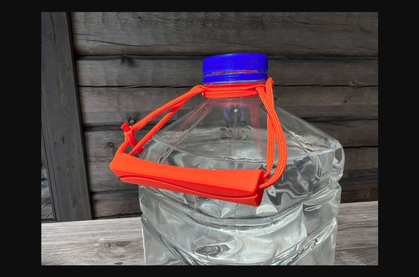 handle 5l water bottle by arrowpilot download free stl model printablescom 3d models household house equipment 3d print model - Mito3D