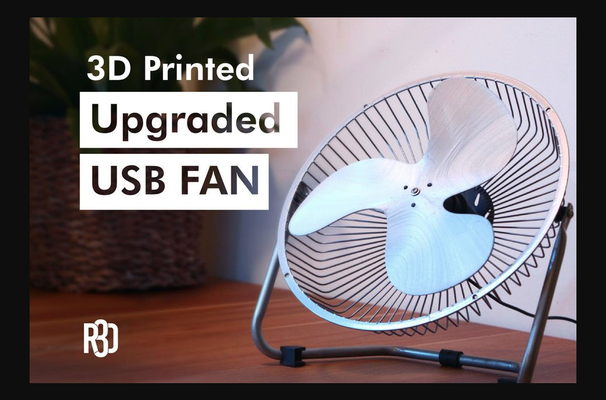 upgraded usb fan by r3design download free stl model printablescom 3d models gadgets computer thingiverse helice 2 3d print model - Mito3D