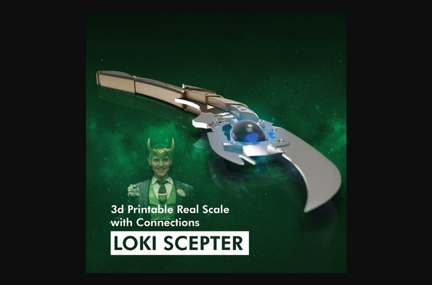 loki scepter - real scale separated components to assemble by r3design download free stl model printablescom 3d models toys & games outdoor marvel avengers disney thor thingiverse 2 3d print model - Mito3D
