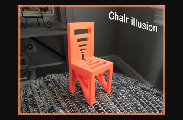 sandalye yanılsama by ejderha indir bedava stl model basılabilirler com 3d modeller sanat tasarım tasarımlar büyü 3d print model - Mito3D