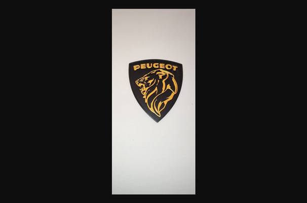 logo peugeot 60' by printitou3d indir bedava stl model basılabilirler com 3d modeller sanat tasarım 2d tabaklar logolar dekorasyon otomotiv otomobil 3d print model - Mito3D