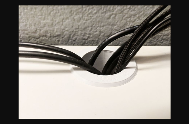 personalizzabile scrivania cavo passaggio guida copertina guaina by ivan scarica gratuito stl modello printables com 3d modelli domestico ufficio gestione dei cavi thingiverse guidacavo 3d print model - Mito3D